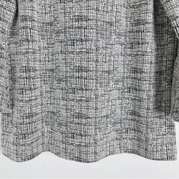 Talbots cream black stretchy knit bell sleeve preppy office top small - Picture 3 of 8